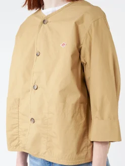 Fashion - Women's Cotton Weather Collarless Short Jacket in Women Outerwear