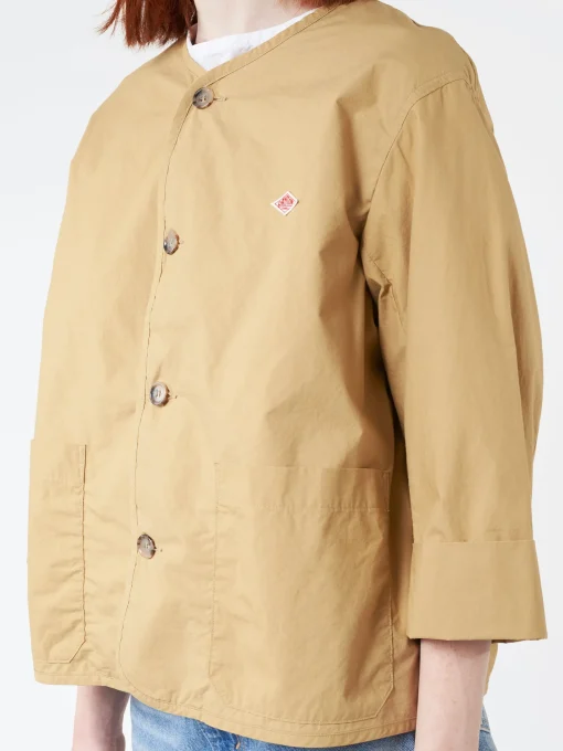 Fashion - Women's Cotton Weather Collarless Short Jacket in Women Outerwear