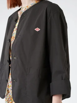 Sale - Women's Cotton Weather Collarless Short Jacket in Women Outerwear
