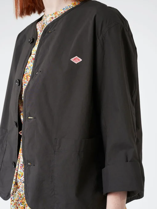 Sale - Women's Cotton Weather Collarless Short Jacket in Women Outerwear
