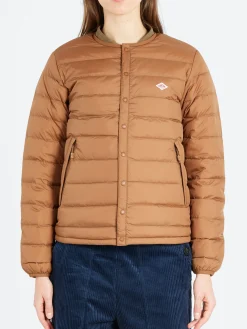 Online - Women's Inner Down Crewneck Jacket in Light Brown Women Outerwear