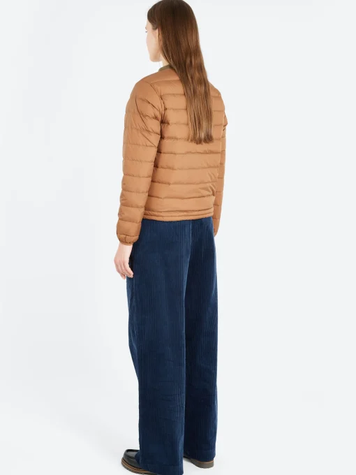Online - Women's Inner Down Crewneck Jacket in Light Brown Women Outerwear