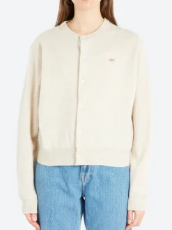 Fashion - Women's Lambswool Crew Neck Cardigan in Women Tops & Blouses | Overalls & Jumpsuits