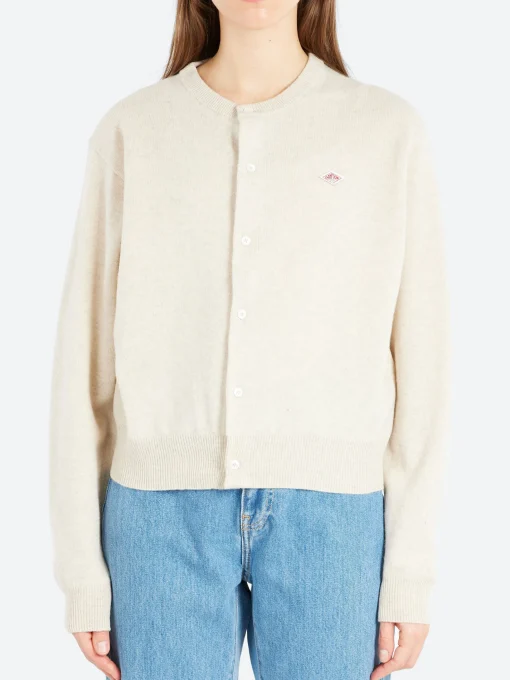 Fashion - Women's Lambswool Crew Neck Cardigan in Women Tops & Blouses | Overalls & Jumpsuits