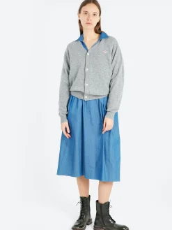 Online - Women's Lambswool V-Neck Knit Cardigan in Light Grey Women Tops & Blouses | Knitwear