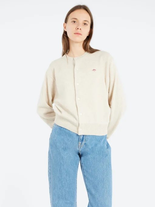 Fashion - Women's Lambswool Crew Neck Cardigan in Women Tops & Blouses | Overalls & Jumpsuits