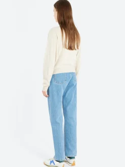 Fashion - Women's Lambswool Crew Neck Cardigan in Women Tops & Blouses | Overalls & Jumpsuits