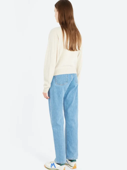 Fashion - Women's Lambswool Crew Neck Cardigan in Women Tops & Blouses | Overalls & Jumpsuits