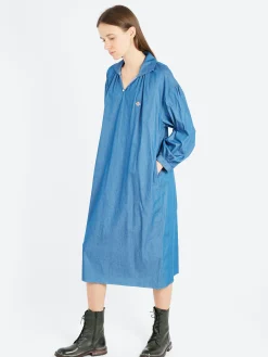 Discount - Women's Pullover Shirt Dress in Lt Indigo Women Dresses | Denim