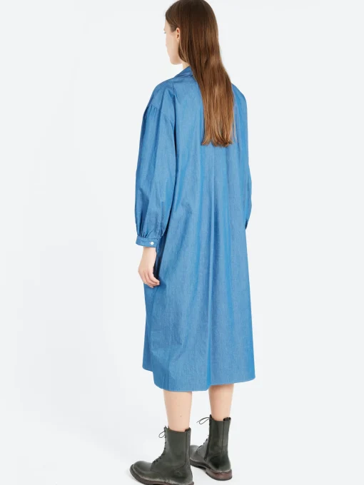 Discount - Women's Pullover Shirt Dress in Lt Indigo Women Dresses | Denim
