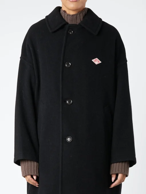 Fashion - Women's Wool Light Pile Long Coat in Women Outerwear