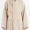 Best - Women's Wool Light Pile Duffle Coat in Raw Beige Women Outerwear