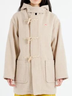 Best - Women's Wool Light Pile Duffle Coat in Raw Beige Women Outerwear
