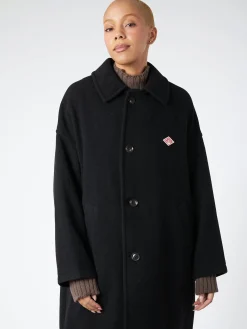 Fashion - Women's Wool Light Pile Long Coat in Women Outerwear