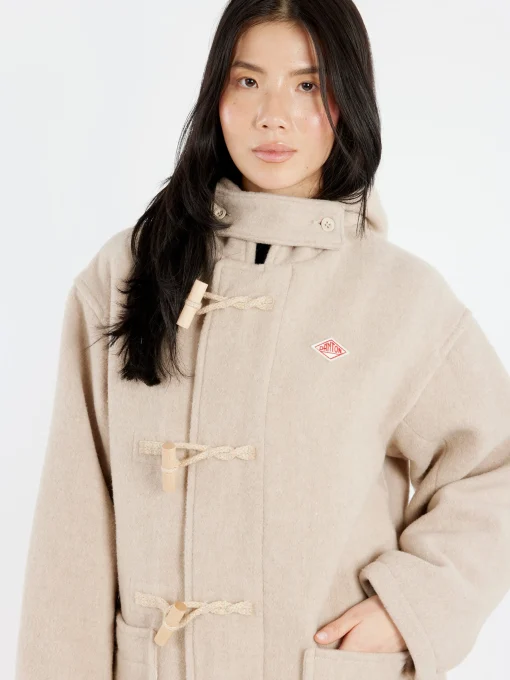 Best - Women's Wool Light Pile Duffle Coat in Raw Beige Women Outerwear