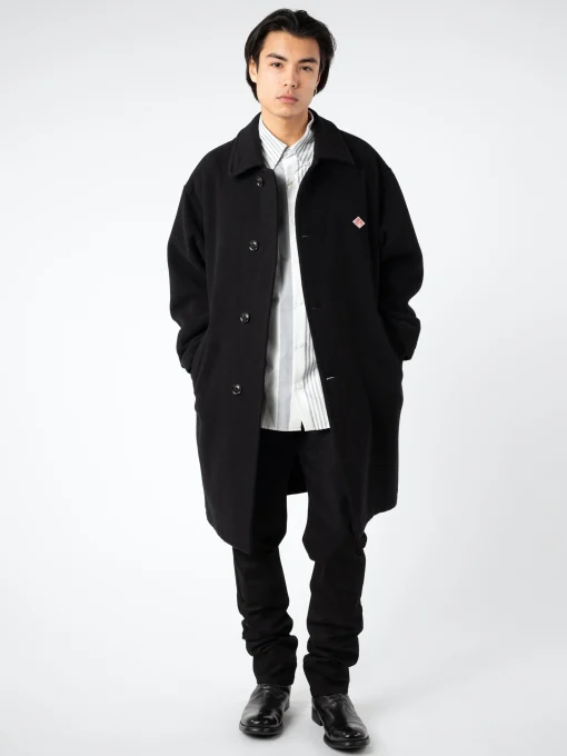 Hot - Wool Light Pile Long Coat in Outerwear