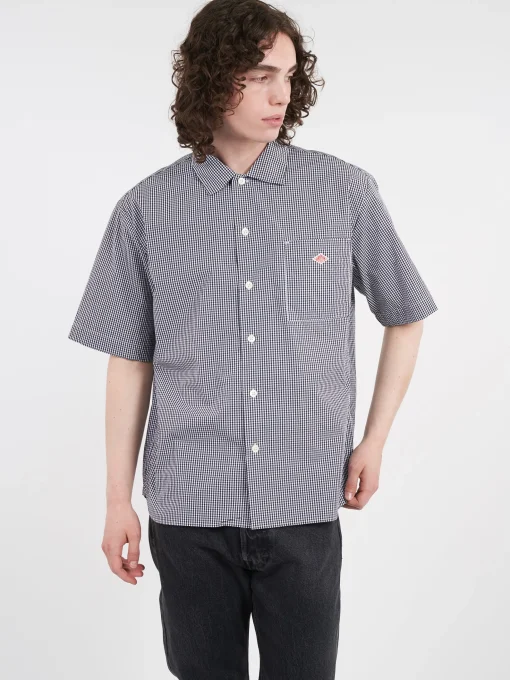 Fashion - Work Shirt in Black Gingham Button-Ups