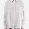 Outlet - Lema Shirt Jacket in Ice Grey Women Outerwear