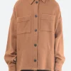 Hot - Lema Shirt Jacket in Camel Women Outerwear
