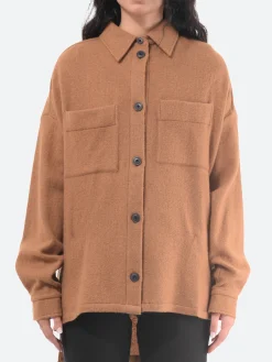 Hot - Lema Shirt Jacket in Camel Women Outerwear
