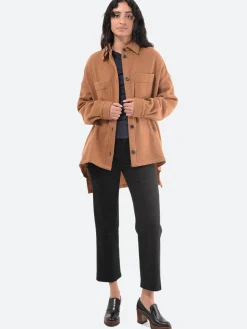Hot - Lema Shirt Jacket in Camel Women Outerwear