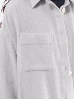Outlet - Lema Shirt Jacket in Ice Grey Women Outerwear