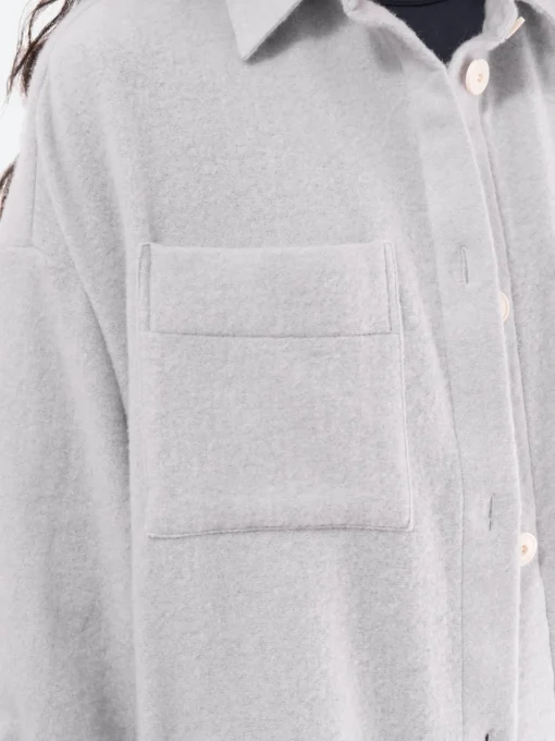Outlet - Lema Shirt Jacket in Ice Grey Women Outerwear