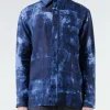 New - Linman Handpainted Shirt in Navy Button-Ups