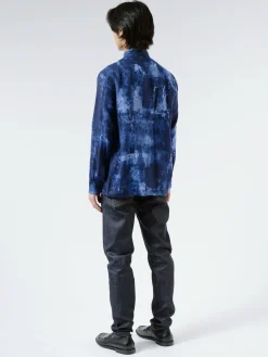 New - Linman Handpainted Shirt in Navy Button-Ups