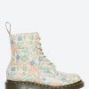 Outlet - 1460 Lace Up Boots in Cream and Floral Women Boots