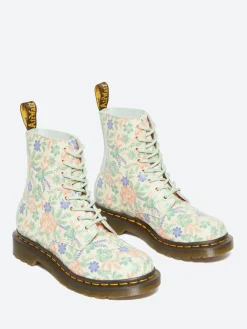 Outlet - 1460 Lace Up Boots in Cream and Floral Women Boots