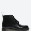 Fashion - Emmeline Lace Up Boots in Black Polished Smooth Women Boots