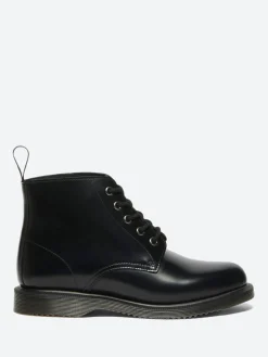 Fashion - Emmeline Lace Up Boots in Black Polished Smooth Women Boots