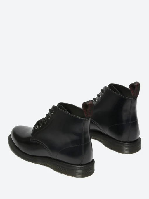Fashion - Emmeline Lace Up Boots in Black Polished Smooth Women Boots
