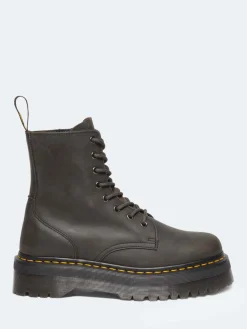 Clearance - Jadon Platform Boots in Charcoal Grey Women Boots