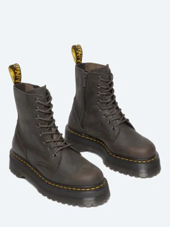 Clearance - Jadon Platform Boots in Charcoal Grey Women Boots