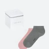 Best - Happy Box 3-Pack Socks in White, Blossom, and Light Grey Women Socks & Hosiery | Belts
