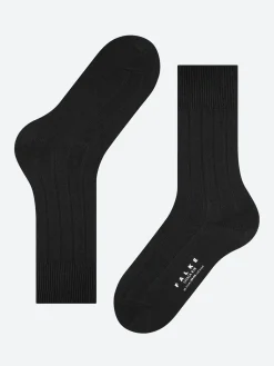 New - Lhasa Rib Casual Crew Sock in Black Socks