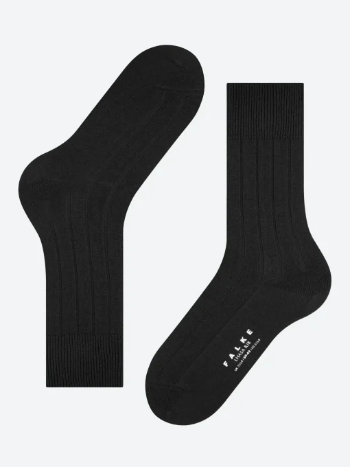 New - Lhasa Rib Casual Crew Sock in Black Socks