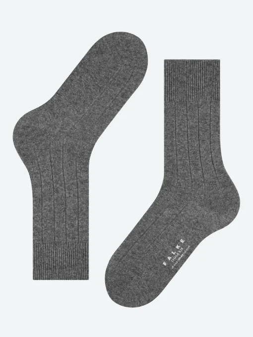 Online - Lhasa Rib Casual Crew Sock in Light Grey Socks