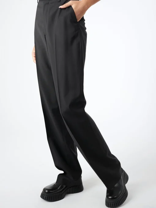 Fashion - Cara Cool Wool Trousers in Black Women Pants