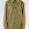 Outlet - Cotton Workwear Jacket in Khaki Green Outerwear