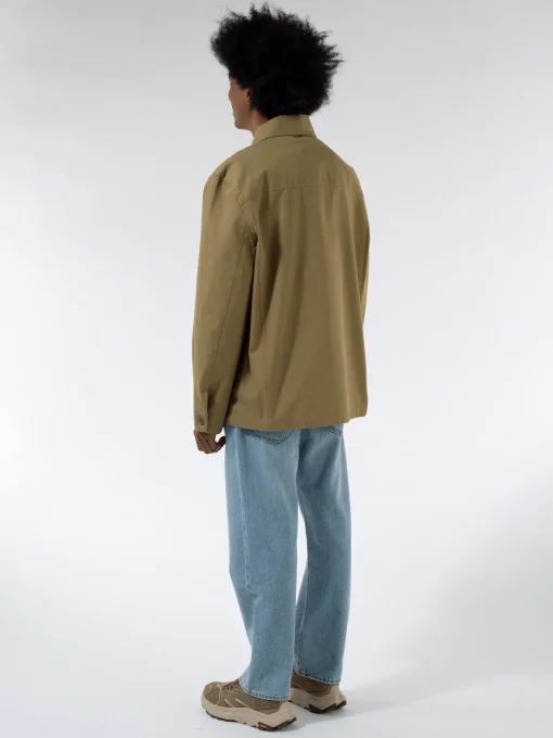 Outlet - Cotton Workwear Jacket in Khaki Green Outerwear