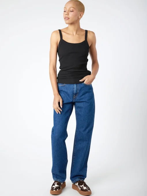 Best - Fine Rib Singlet in Black Women Tops & Blouses | Overalls & Jumpsuits