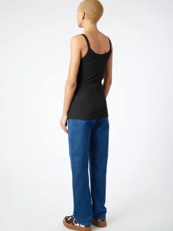 Best - Fine Rib Singlet in Black Women Tops & Blouses | Overalls & Jumpsuits