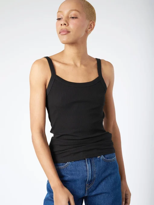 Best - Fine Rib Singlet in Black Women Tops & Blouses | Overalls & Jumpsuits