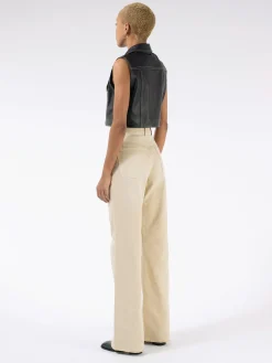 Discount - Leather Vest in Black Women Outerwear
