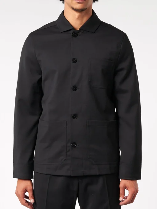 Hot - Louis Gabardine Jacket in Black Outerwear