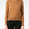 Discount - Merino R-Neck Pullover in Camel Women Tops & Blouses | Overalls & Jumpsuits