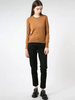 Discount - Merino R-Neck Pullover in Camel Women Tops & Blouses | Overalls & Jumpsuits